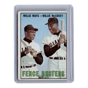 Willie Mays Willie McCovey Giants 1968 Topps Fence Busters #423 Baseball Card